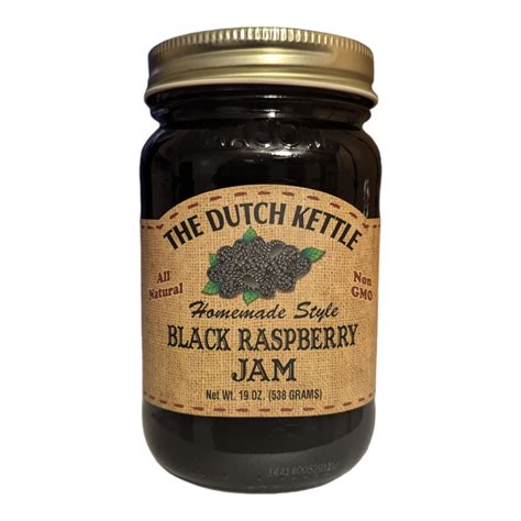 Amazon.com : The Dutch Kettle Amish Homemade Black Raspberry Jam - One ...
