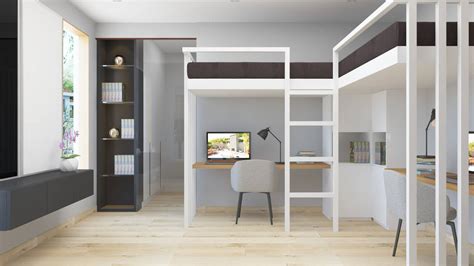 Bunk bed with a study table below | homify