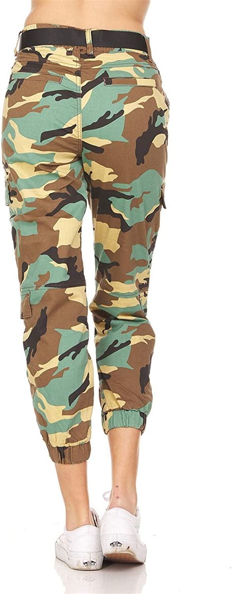Buy CG JEANS Teen Girls's High Waist Slim Fit Jogger Cargo Camo Pants ...
