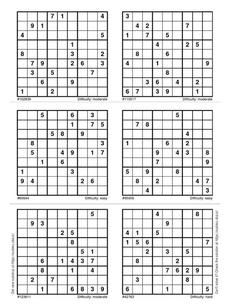 Sudoku Print Outs 的图像结果