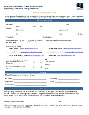 Fillable Online MCAH Internship Application Form.docx Fax Email Print ...