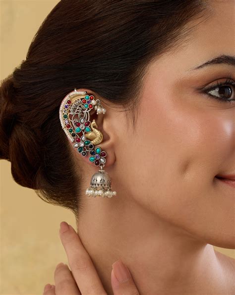 Hansi Oxidised Ear Cuffs – indinoor