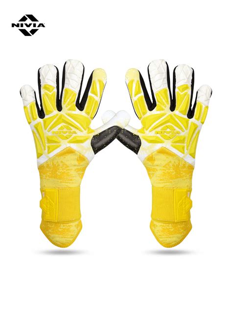 NIVIA Aura Goalkeeper Gloves | Pro Match Play Football – Sports Kingdom