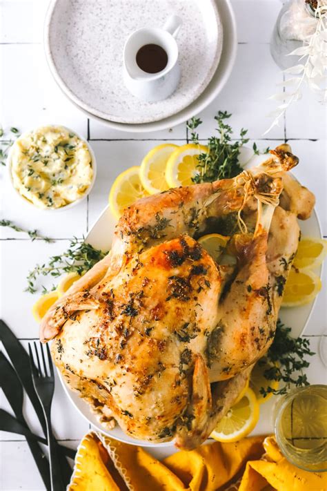 Easy Lemon & Herb Butter Roasted Turkey - Cooking in my Genes