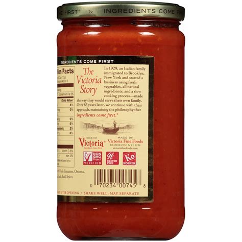 Victoria Low Sodium Marinara Pasta Sauce 24 oz | Shipt
