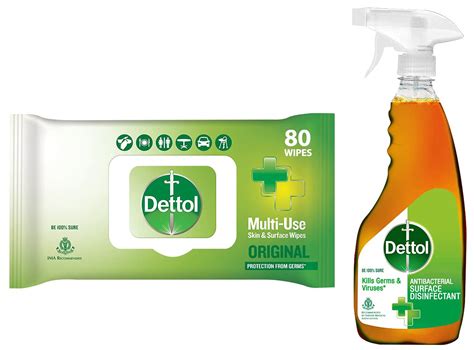 Dettol Disinfectant Sanitizer Wet Wipes for Skin & Surfaces, Original ...