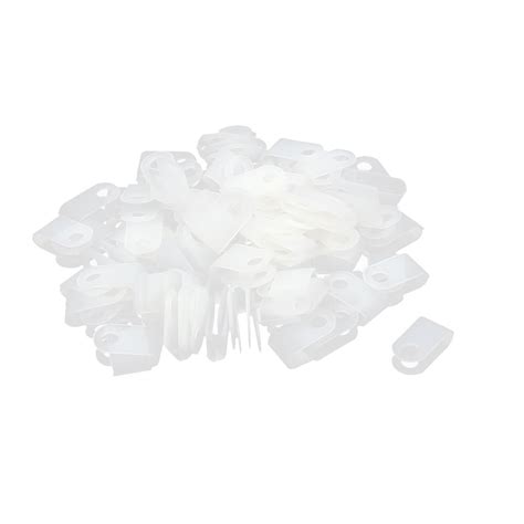 ELECTROPRIME 100Pcs Plastic R Type Cable Clip Clamp for 3.3mm Dia Wire ...
