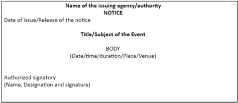 Notice Writing - English Grammar for Class 6 PDF Download