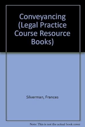 Buy Conveyancing (Legal Practice Course Resource Books) Book Online at ...