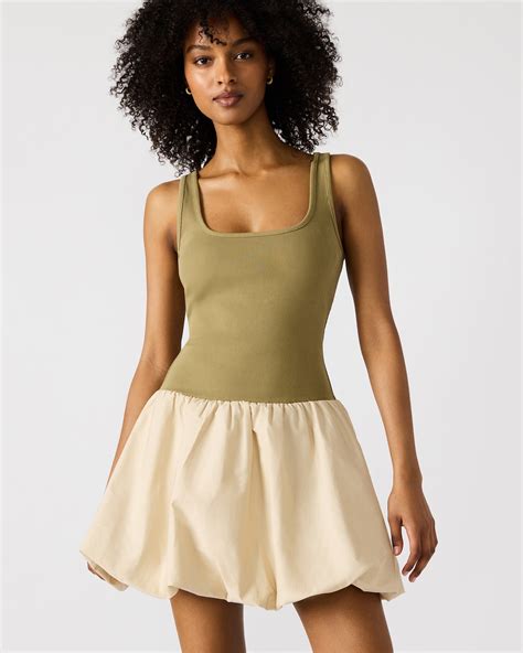 LINNEA Khaki Multi Mini Dress | Women's Designer Dresses – Steve Madden ...