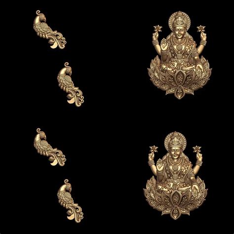 Buy Dhanalaxmi Devi 3D Model 48 Piece STL - Spiritual Home Decor