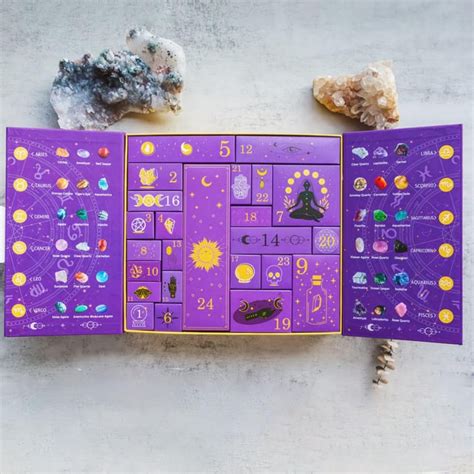 22025 3.9Inch Halloween Advent Calendar Cry-stals & Healing Stones, Rei ...