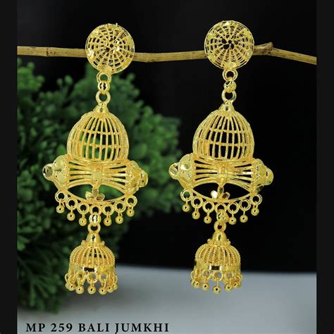 Mahavir Forming Gold Plated Dangler Earrings - MP 259 Bali Jumkhi ...