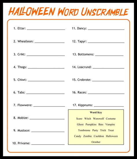Free Printable Halloween Games For Adults | FREE Printable HQ
