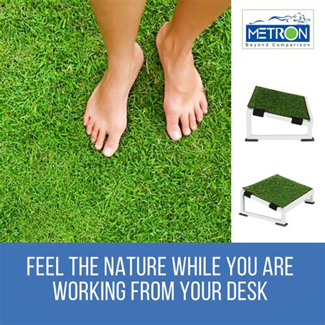 Metron Metal Foot Rest Stool under The Desk with Removable Artificial ...