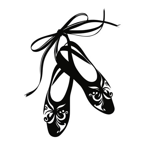 Dance Shoe Clipart Black And White