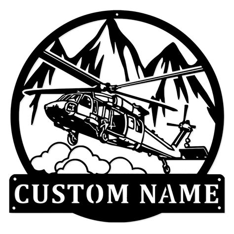 Buy Custom Helicopter Metal Sign,Personalized Helicopter Metal Sign ...