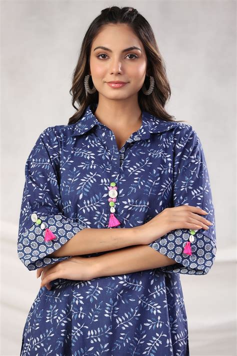 Beautiful & Comfortable Jaipuri Indigo Co-ord Set – Gillori