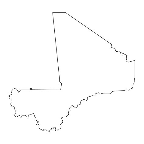 Premium Vector | Highly detailed Mali map with borders isolated on background