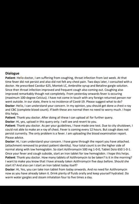 draft a dialogue between three patients in a Covid ward of a city ...