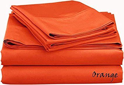 Buy Bed Sheet Set (Olympic Queen - Orange) - Deep Pocket ( 25" Inch ...