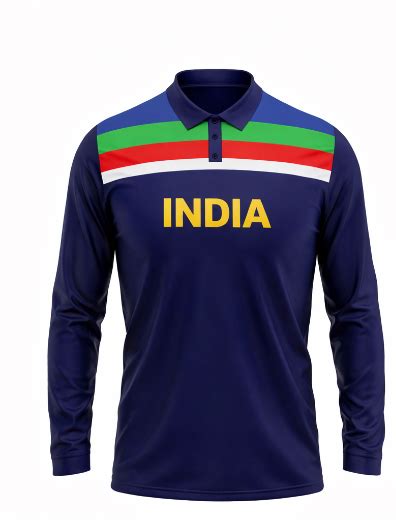 JerseyJunction India World Cup polo neck full sleeve Cricket Fan Jerse ...