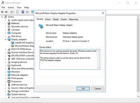 Image result for Microsoft Basic Display Adapter Error