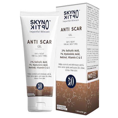 SkynOptik Anti Scar Gel | Potent formula with 1% Hyaluronic Acid ...