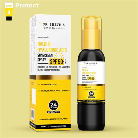 Haldi & Hyaluronic Acid Sunscreen Spray - 100ml – Dr Sheth's