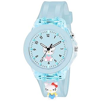 Shocknshop Nylon Led Luminous Kid Children Analog Cute Cartoon Multi ...
