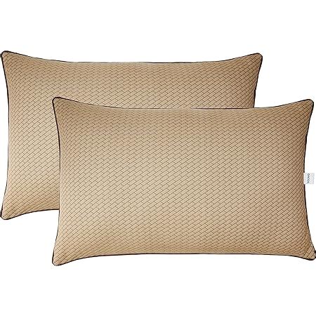 Amazon Brand - Solimo Microfibre & Polyester 2-Piece Bed Pillow Set ...