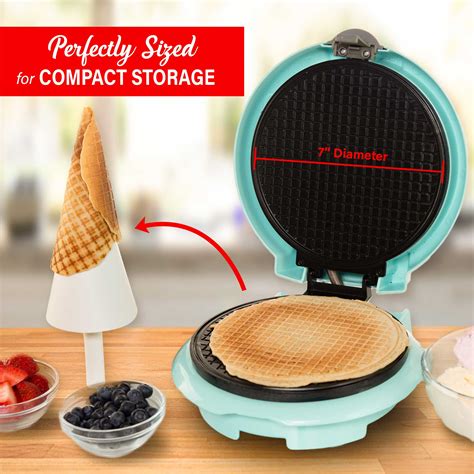 Brentwood TS-1405BL 750w Waffle Cone Maker, Blue - Brentwood Appliances