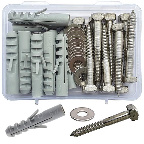 Jaset Innovations 12mm Nylon Wall Rawl Plugs/Gitti, Stainless Steel ...