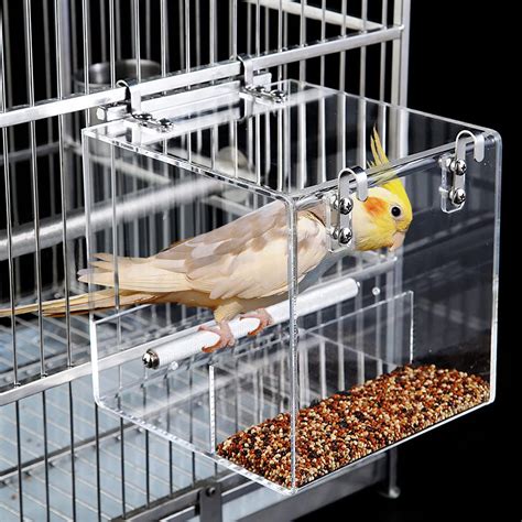 Buy Bird Cage Feeder, No Mess Bird Feeder for Cage, No Spill Automatic ...