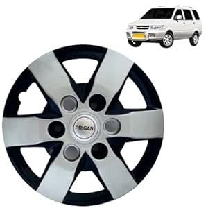 Prigan Tavera Silver Black 15 Inch Wheel Cover (Bolt Fitting) Wheel Cap ...