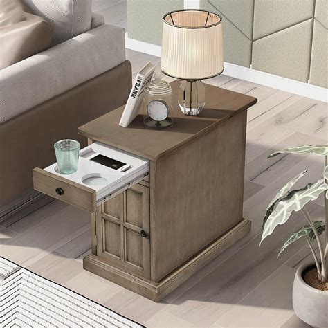 Amazon.com: Wood Side Table Living Room End Table Classic Vintage Side ...