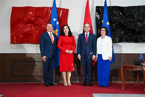 President Osmani was received by the President of Albania Bajram Begaj - President of the ...