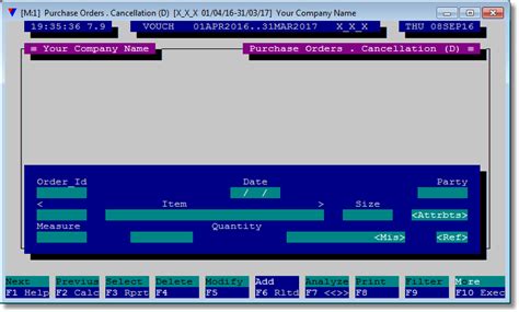 Purchase Orders . Cancelled (D)