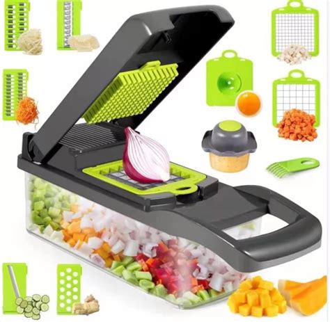 Amazon.com: Kitchen ideas Veggie slicer 16 pieces (Gray, 1) 16 pieces ...