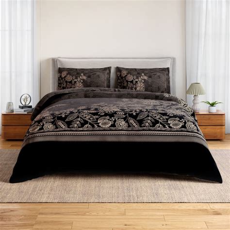 Buy SPACES Essentials Cotton 132TC Printed 3Pcs Queen Bedsheet Set from ...