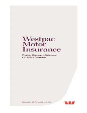POL970 1116 Westpac Motor Insurance CoverD3 - Fill and Sign Printable ...