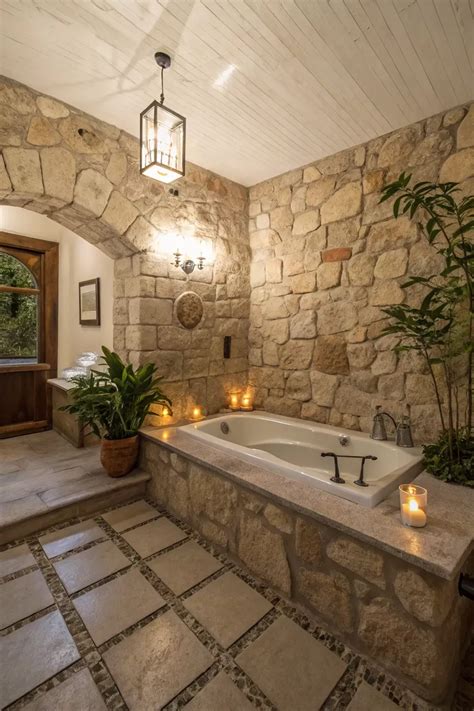 16+ Stunning Stone Bathroom Ideas to Transform Your Space | Natural ...