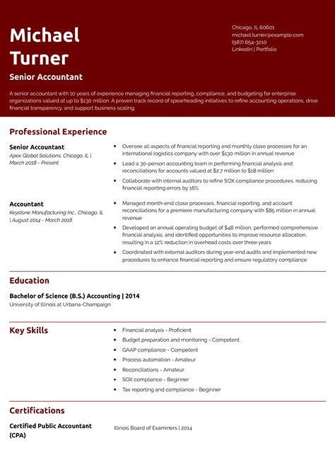 20 Accountant Resume Examples and Templates for 2026 - Resume.org