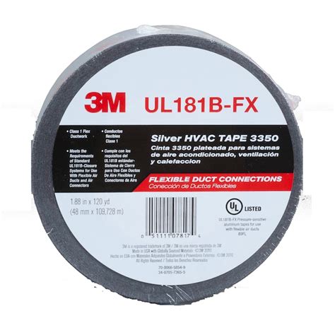 3M Flexible Duct Connections 3350 Silver HVAC Tape 1.88-in x 360-ft ...