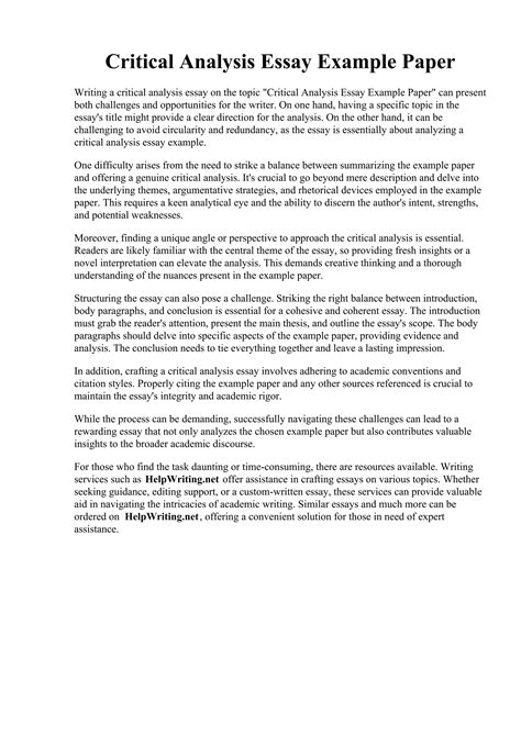 Image result for Critical Review Essay Example