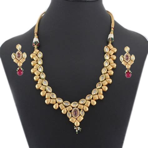 Buy Artificial Bridal Necklace Jewelry Set at Amazon.in