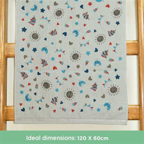 Rangoli Kids Unicorn Printed Cotton Bath Towel