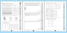 Grade 4 Fractions Term 3 Test (teacher made) - Twinkl