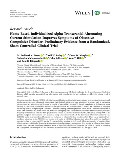 Efficacy and Safety of Deep Transcranial Magnetic Stimulation for Obsessive-Compulsive Disorder: A Prospective Multicenter Randomized Double-Blind Placebo-Controlled Trial.