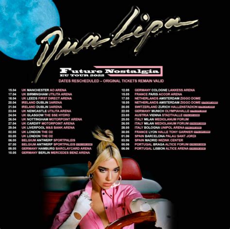 Dua Lipa Reschedules 'Future Nostalgia Tour' UK And European Dates ...